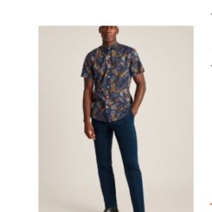 Men's bonobos riviera stretch Patterned Short Sleeve Shirt xs